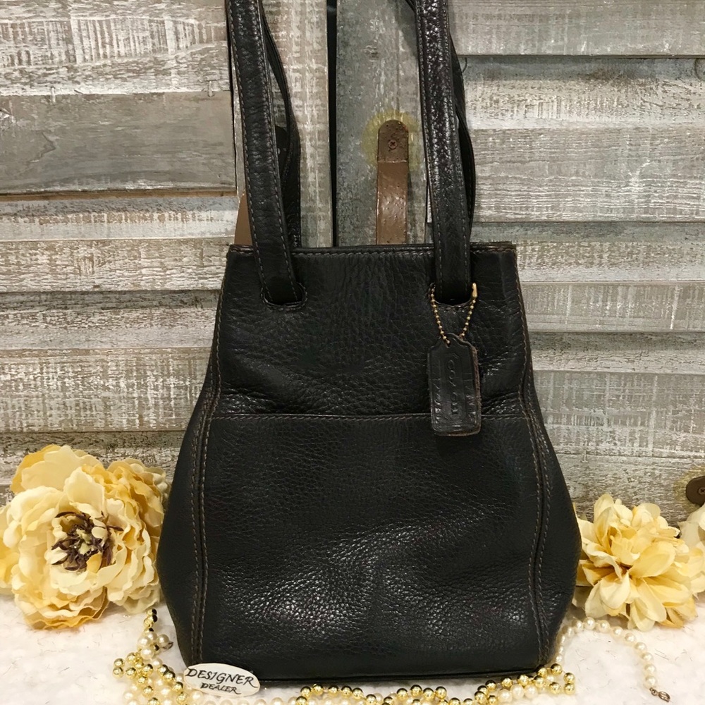 COACH Sonoma Drawstring Bucket Bag Brown GUC! # 4923